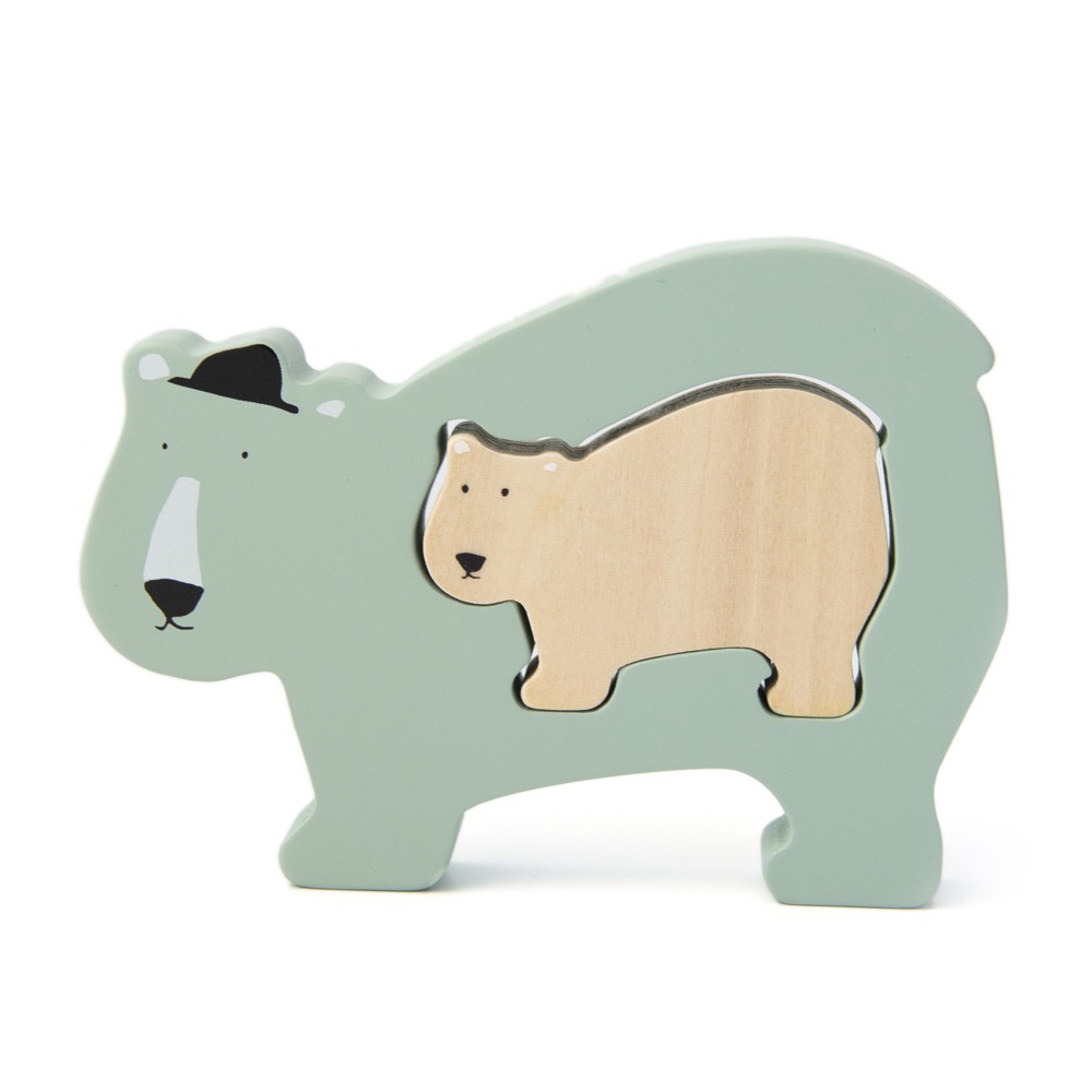 Holz Babypuzzle - Mr. Polar Bear